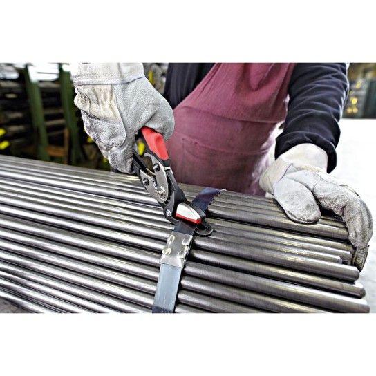 Tesoura de segurança articulada para corte de cintas metálicas Tesoura de segurança articulada para corte de cintas metálicas