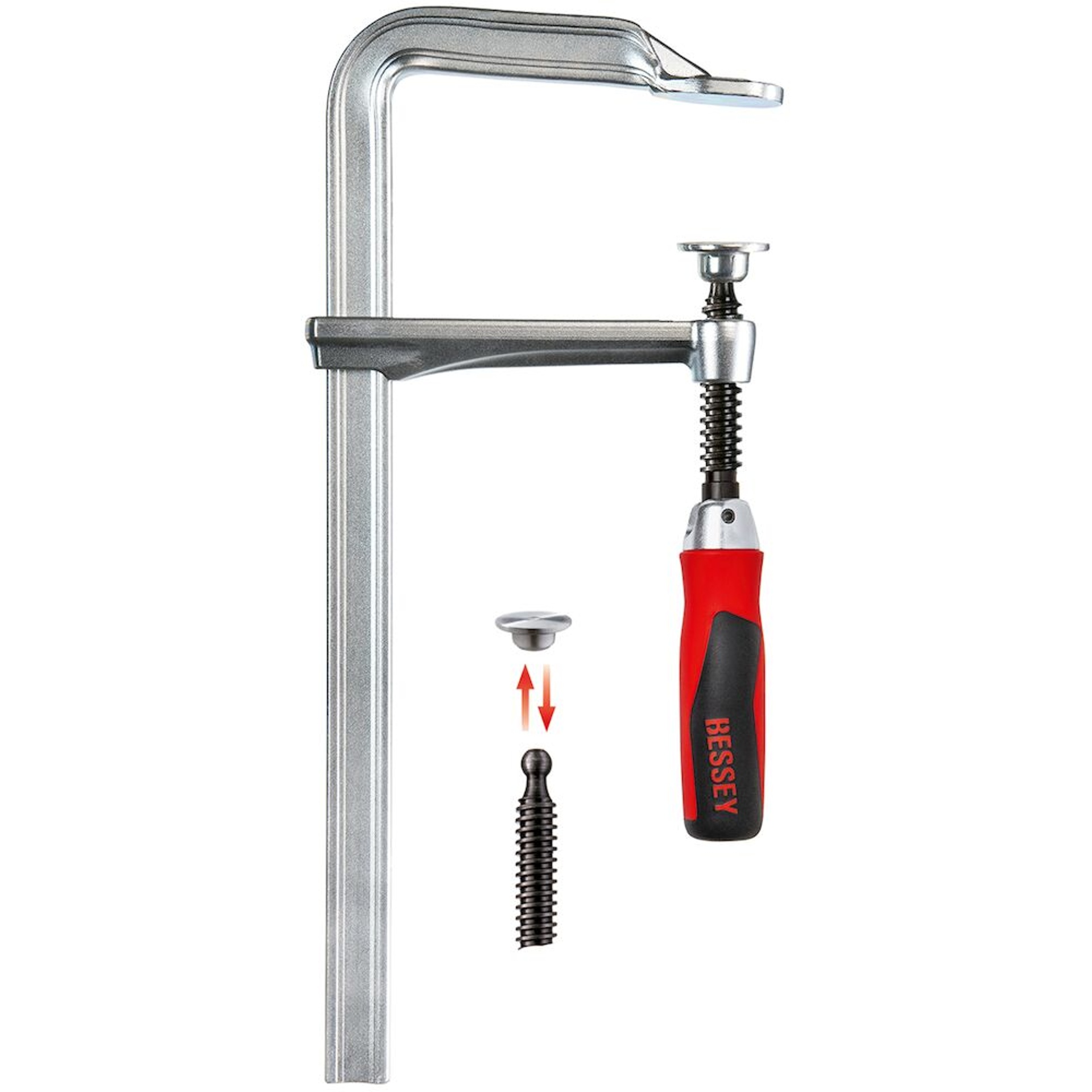 Grampo de aperto em aço GZ Original BESSEY com punho dobrável Grampo de aperto em aço GZ Original BESSEY com punho dobrável