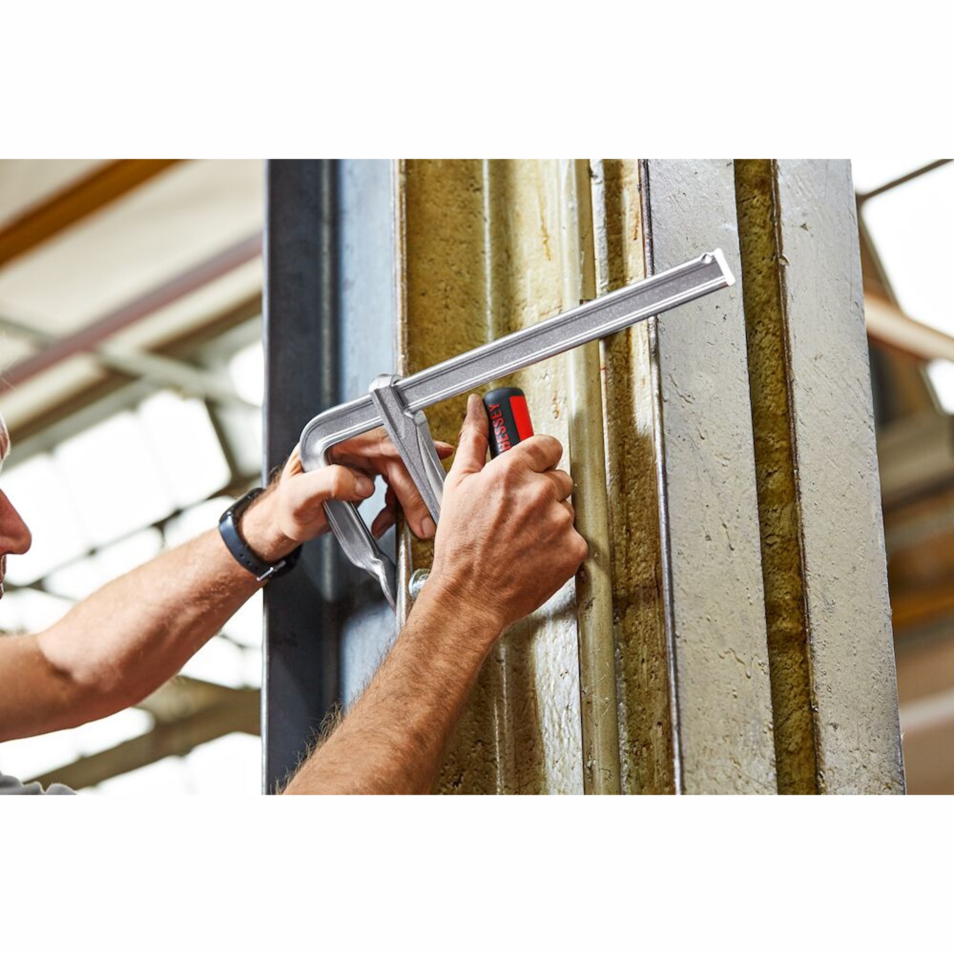 Grampo de aperto em aço GZ Original BESSEY com punho dobrável Grampo de aperto em aço GZ Original BESSEY com punho dobrável