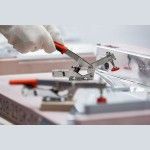 Grampo de aperto r�pido horizontal com placa base horizontal STC-HH