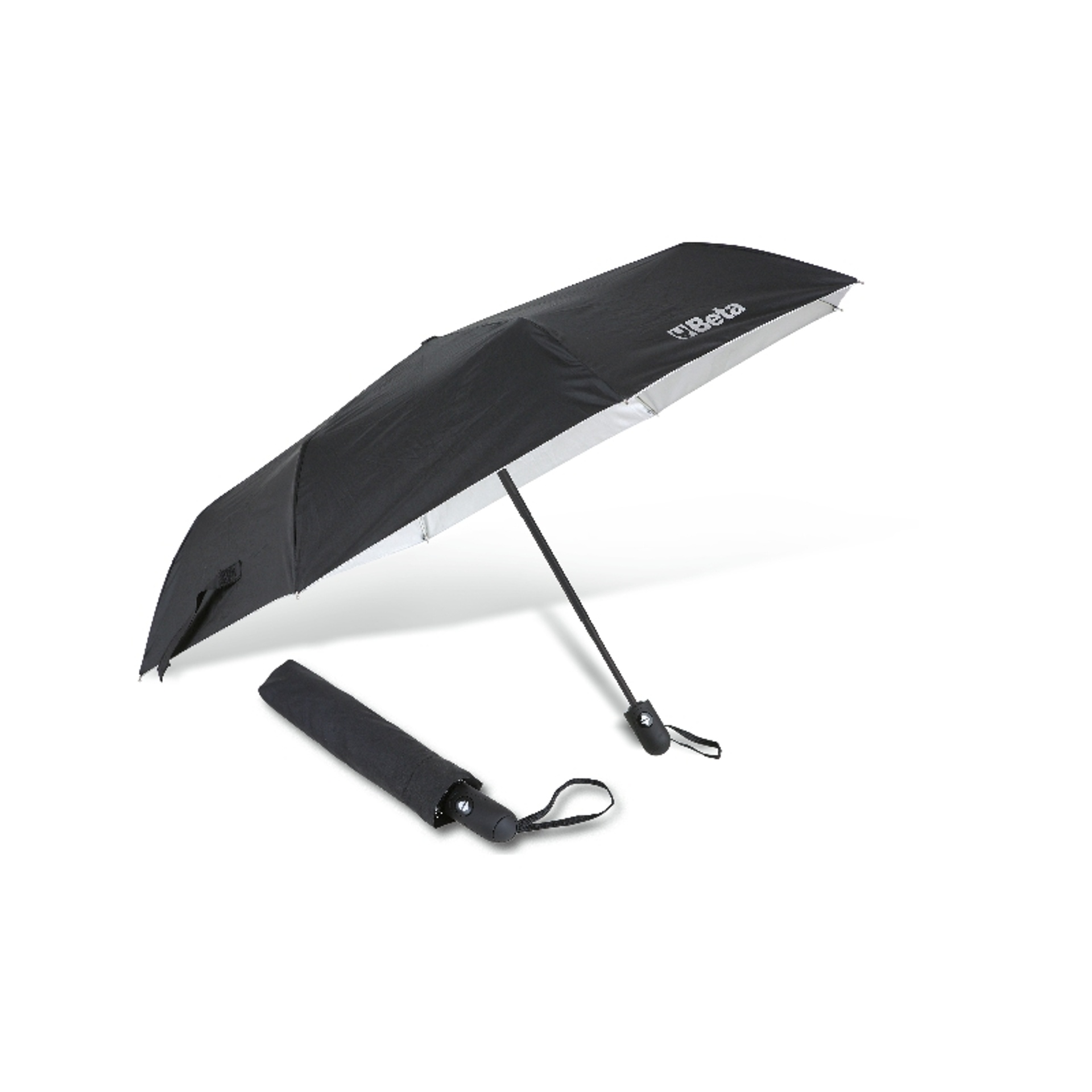 BETA Guarda-chuva, nylon T210, 3 secções, estrutura em alumínio, preto, mecanismo automático de aber BETA Guarda-chuva, nylon T210, 3 secções, estrutura em alumínio, preto, mecanismo automático de aber