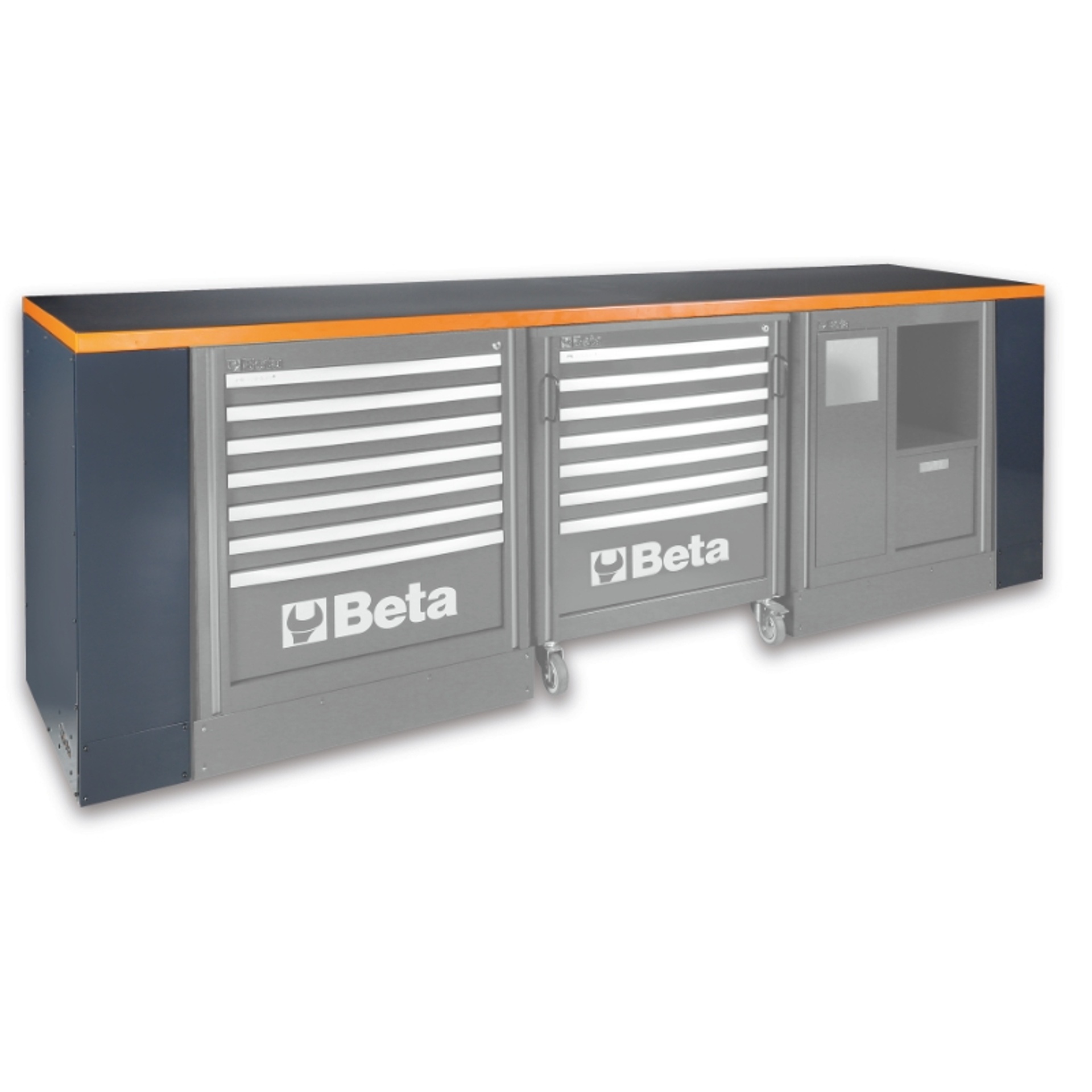 BETA Bancada com 2.8 m de comprimento, para combinar com mobili�rio de oficina RSC55