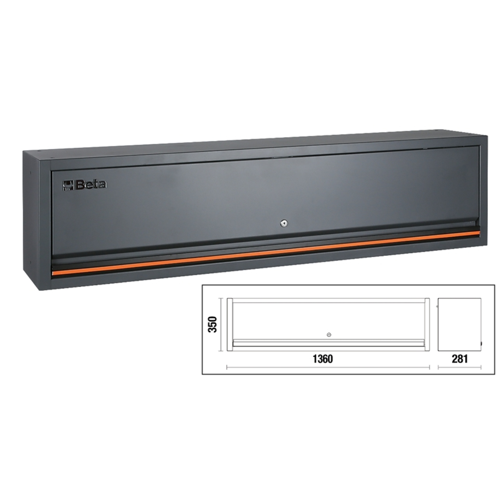 BETA Arm�rio de parede, longo, para combinar com equipamento para oficina C45PRO