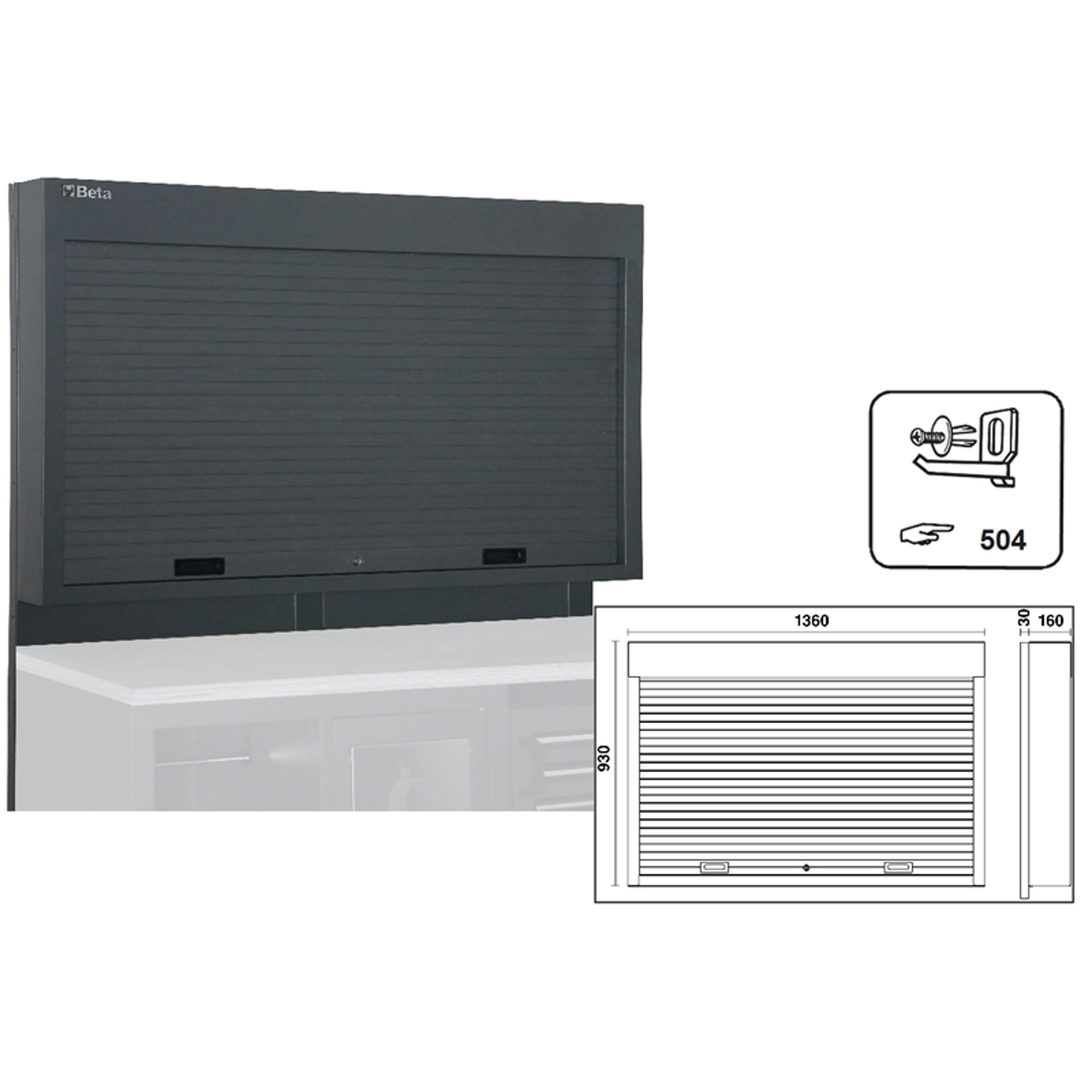 BETA Sistema de parede para ferramentas para combinar com equipamento para oficina C45PRO