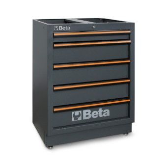 BETA Módulo fixo com 5 gavetas, a combinar com mobiliário para oficina C45PRO BETA Módulo fixo com 5 gavetas, a combinar com mobiliário para oficina C45PRO