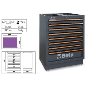 BETA Módulo fixo com 8 gavetas, para combinar com equipamento para oficina C45PRO BETA Módulo fixo com 8 gavetas, para combinar com equipamento para oficina C45PRO