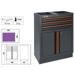 BETA Módulo fixo com 3 gavetas e 2 portas, para combinar com equipamento para oficina C45PRO BETA Módulo fixo com 3 gavetas e 2 portas, para combinar com equipamento para oficina C45PRO