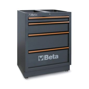 BETA Módulo fixo com 4 gavetas, a combinar com mobiliário para oficina C45PRO BETA Módulo fixo com 4 gavetas, a combinar com mobiliário para oficina C45PRO