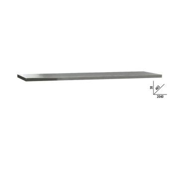 BETA Plano de trabalho em aço inox com revestimento em MDF, 2040x463 mm,  para bancada, a combinar c BETA Plano de trabalho em aço inox com revestimento em MDF, 2040x463 mm,  para bancada, a combinar c