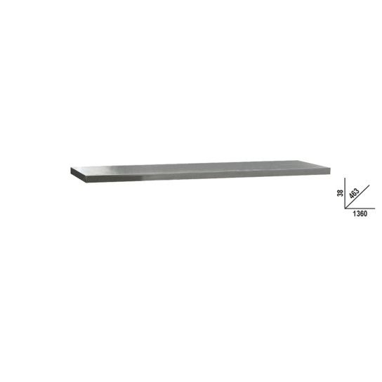 BETA Plano de trabalho em aço inox com revestimento em MDF, 1360x463 mm, para bancada, a combinar co BETA Plano de trabalho em aço inox com revestimento em MDF, 1360x463 mm, para bancada, a combinar co
