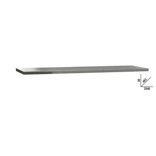 BETA Plano de trabalho em aço inox com revestimento em MDF, 2040x463 mm,  para bancada, a combinar c BETA Plano de trabalho em aço inox com revestimento em MDF, 2040x463 mm,  para bancada, a combinar c
