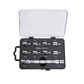 BETA Kit com chave universal com cabea intercambivel e 10 bits, para jantes