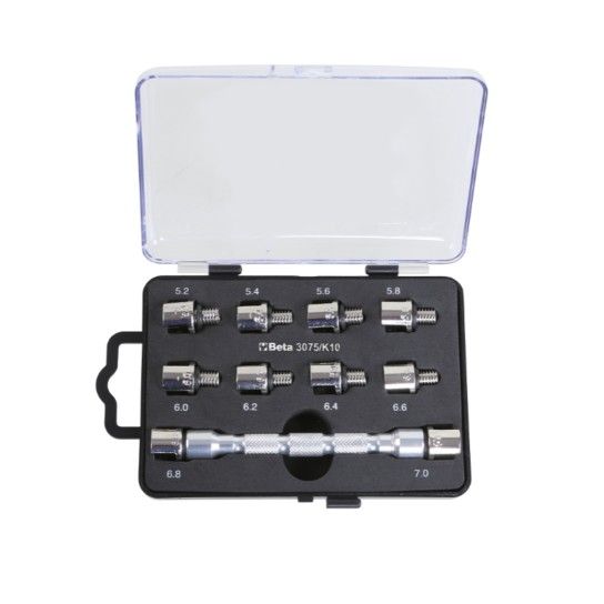 BETA Kit com chave universal com cabeça intercambiável e 10 bits, para jantes BETA Kit com chave universal com cabeça intercambiável e 10 bits, para jantes
