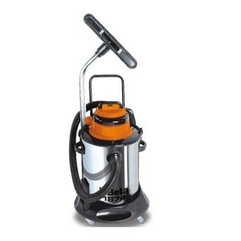 BETA Aspirador para slidos e lquidos, 50 l, tambor em ao inoxidvel