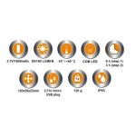 BETA Lanterna de cabea LED articulada e recarregvel, dupla luminosidade, com sensor ON/OFF