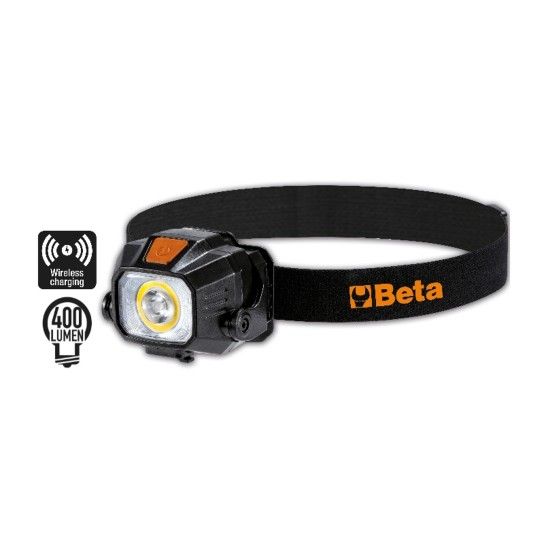 BETA Lanterna de cabea LED recarregvel, dupla luminosidade