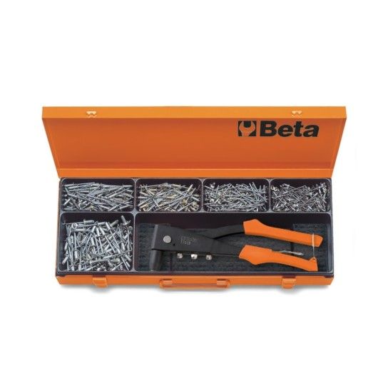 BETA Alicate de rebitar 1741B com jogo de 700 rebites em alumnio