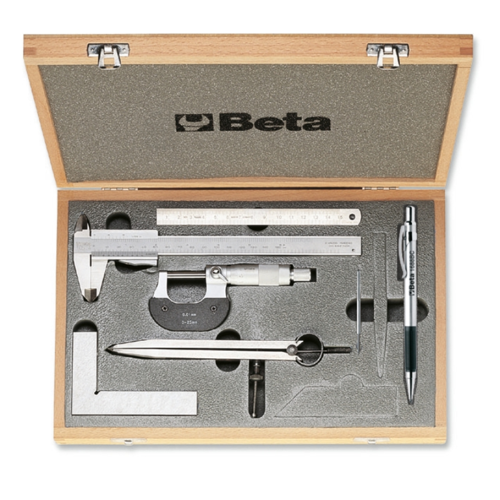 BETA Jogo de 7 ferramentas para medir e tra�ar (refa. 1650, 1658/25, 1670, 1680C, 1682, 1688BC) em c