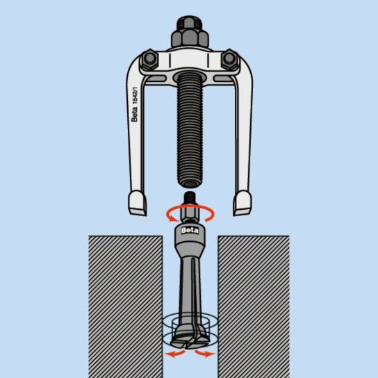 BETA Extractor refª. 1542/1 com 5 expansores da refª. 1544 BETA Extractor refª. 1542/1 com 5 expansores da refª. 1544