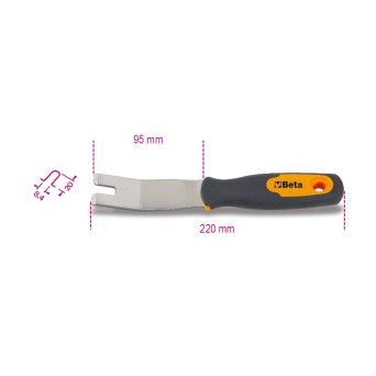 BETA Extractor de cavilhas, lmina em ao inoxidvel