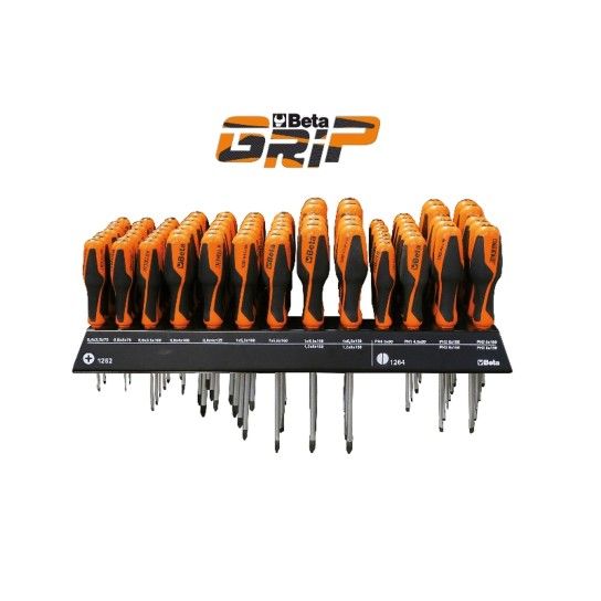 BETA Expositor de parede com 74 chaves de fendas