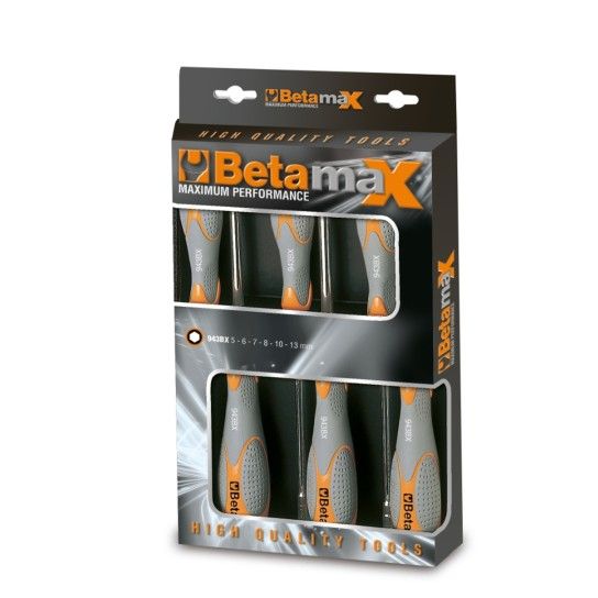 BETA Jogo de 6 chaves de caixa punho bi-material (refa. 943BX) BETA Jogo de 6 chaves de caixa punho bi-material (refa. 943BX)