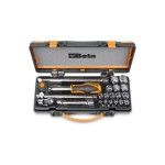 BETA Jogo de 16 chaves de caixa sextavadas e 5 acess�rios em m�dulo soft e caixa met�lica