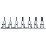 BETA Jogo de 7 chaves de caixa com ponta macho hexagonal (refa. 910PE) sobre suporte