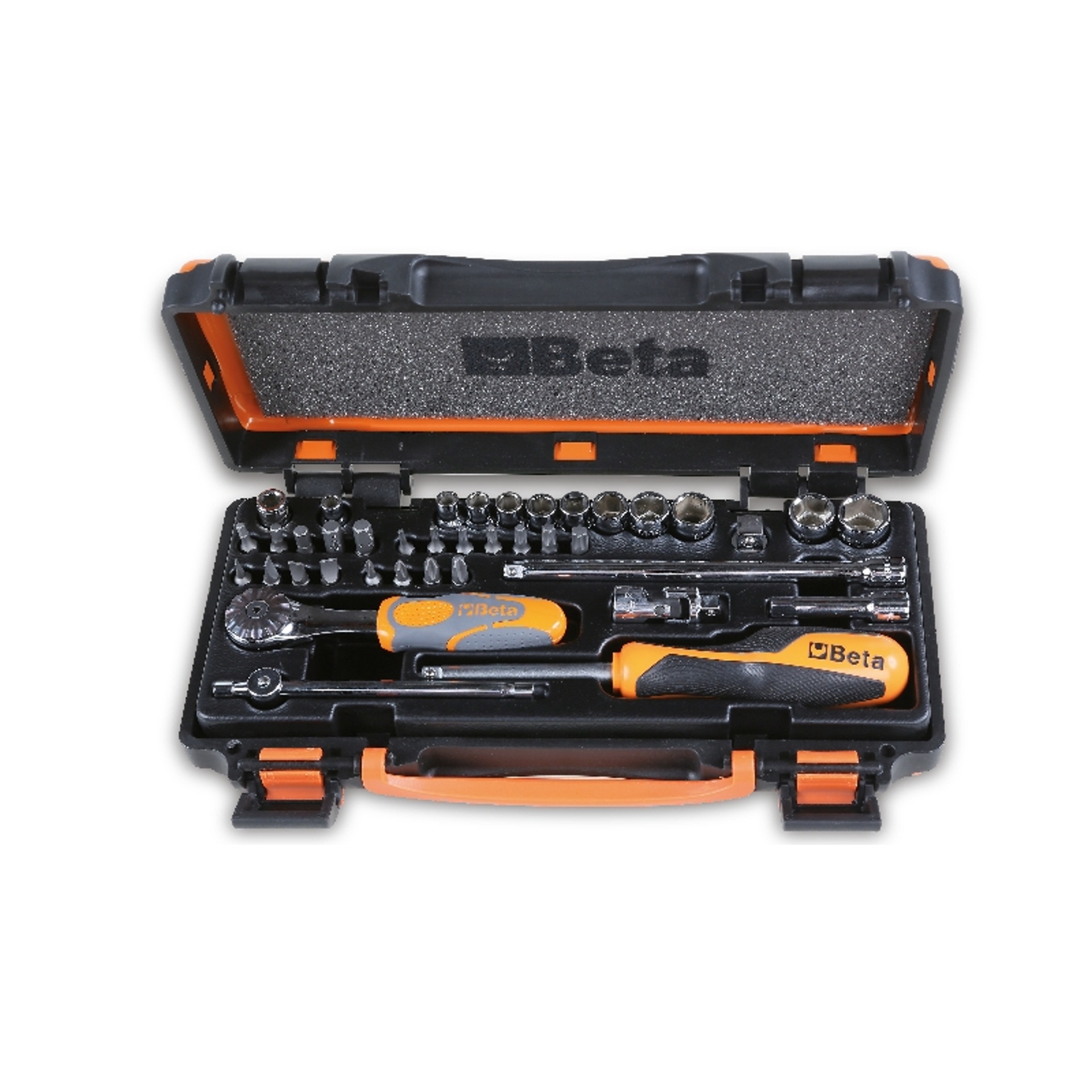 BETA Sortido de 11 chaves sextavadas, 20 bits e 8 acessórios, em caixa metálica BETA Sortido de 11 chaves sextavadas, 20 bits e 8 acessórios, em caixa metálica