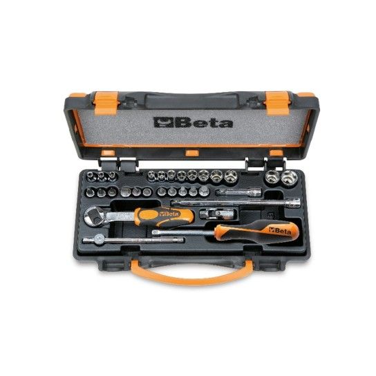 BETA Jogo com 13 chaves de caixa hexagonais, 11 pontas e 6 acess�rios