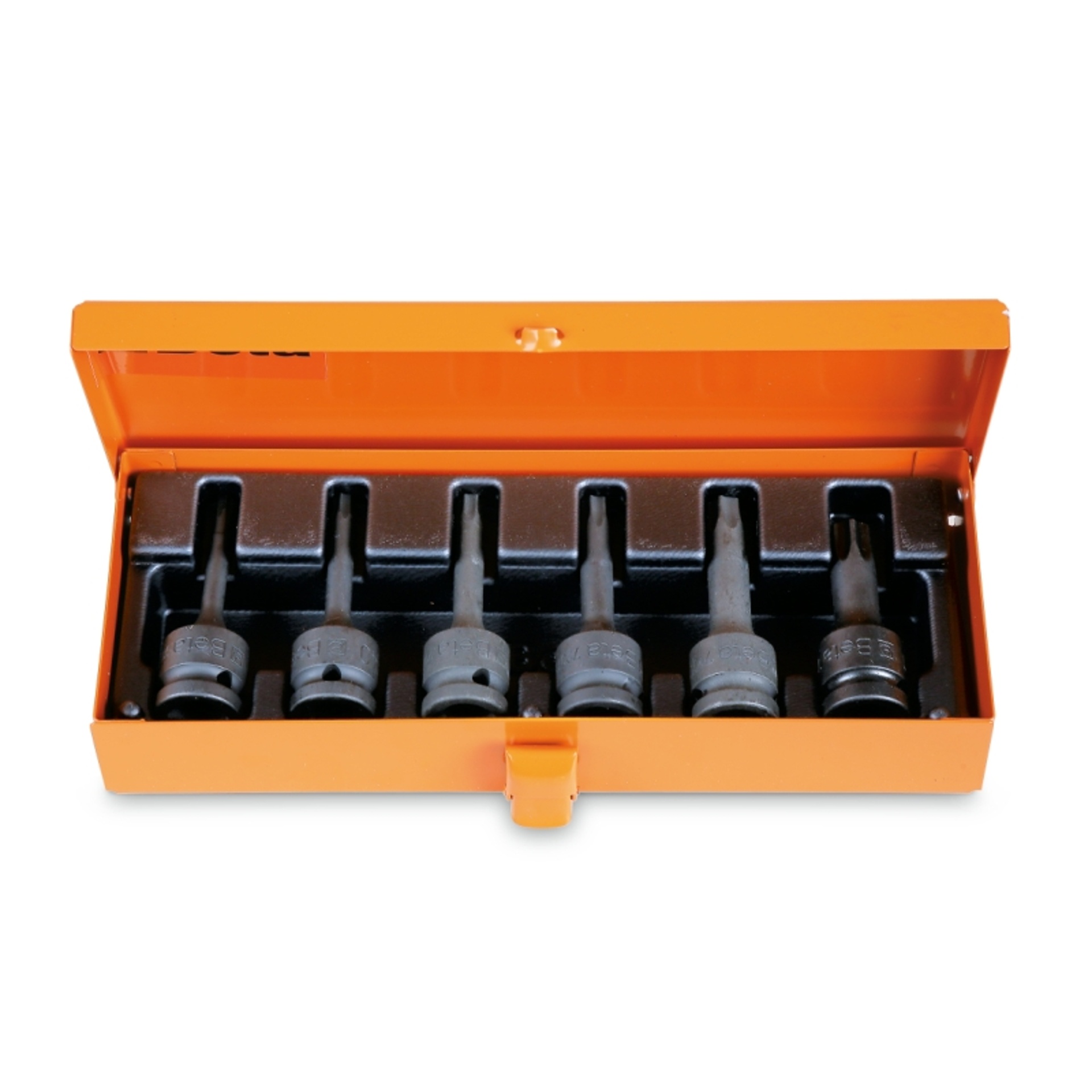 BETA Jogo de 6 chaves de impacto para parafusos Torx� em caixa met�lica