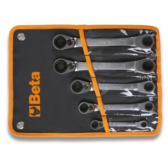 BETA Jogo de 5 chaves bi-hexagonais inclinadas duplas com sistema de roquete (item 195P) em bolsa