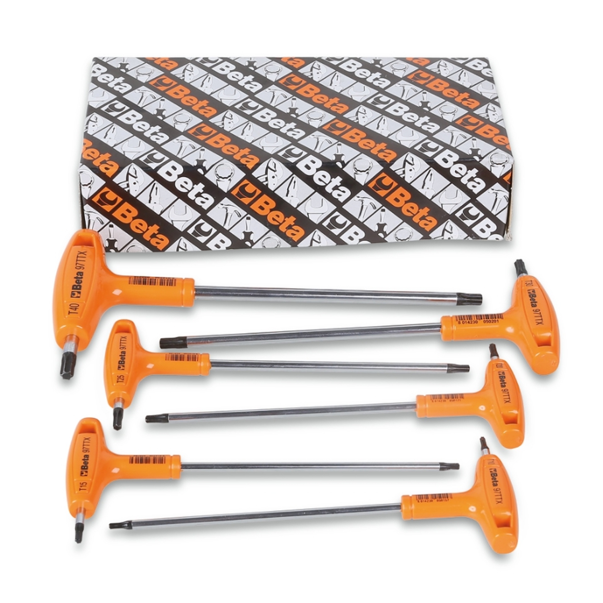 BETA Jogo de 6 chaves macho com punho para parafusos de perfil Torx® BETA Jogo de 6 chaves macho com punho para parafusos de perfil Torx®