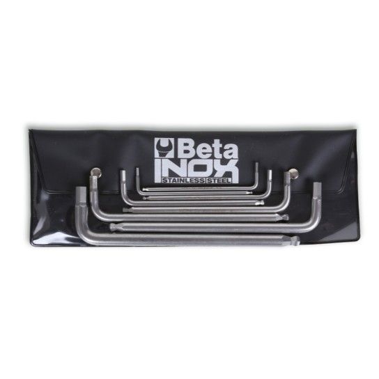 BETA Jogo 8 chaves de bola sextavadas, em ao inoxidvel, fornecido em bolsa