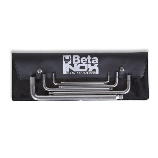 BETA Jogo 6 chaves de bola sextavadas, em ao inoxidvel, fornecido em bolsa