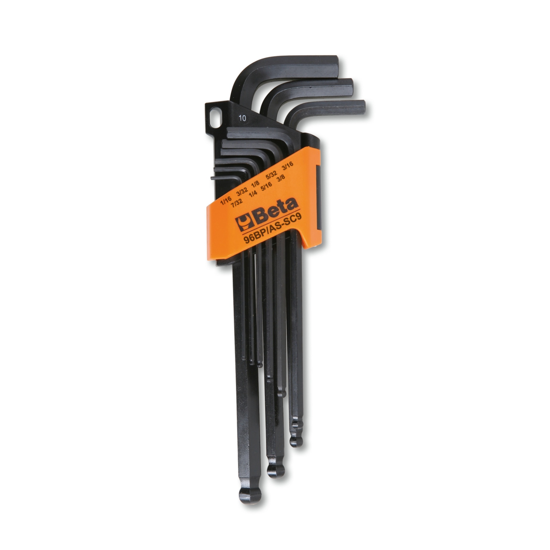 BETA Jogo de 9 chaves macho hexagonal com uma extremidade esférica, brunidas BETA Jogo de 9 chaves macho hexagonal com uma extremidade esférica, brunidas