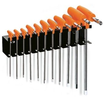 BETA Jogo com 11 chaves macho hexagonal com punho (refa. 96T) com suporte
