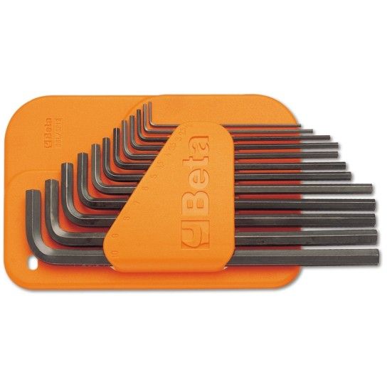 BETA Jogo com 12 chaves macho hexagonal s�rie longa (refa. 96L) com suporte