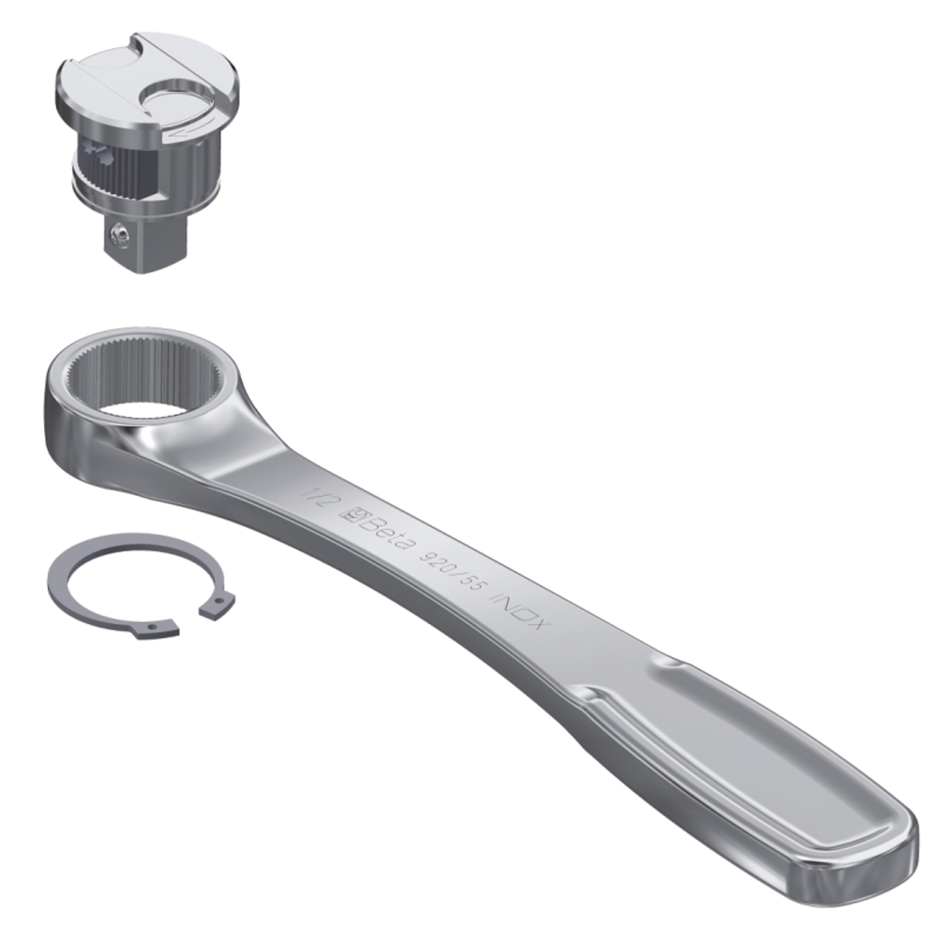 BETA Roquete revers�vel quadra 1/2'', 72 dentes, em a�o inox