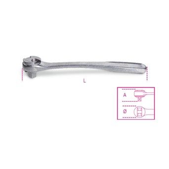 BETA Roquete reversvel quadra 1/2'', 72 dentes, em ao inox