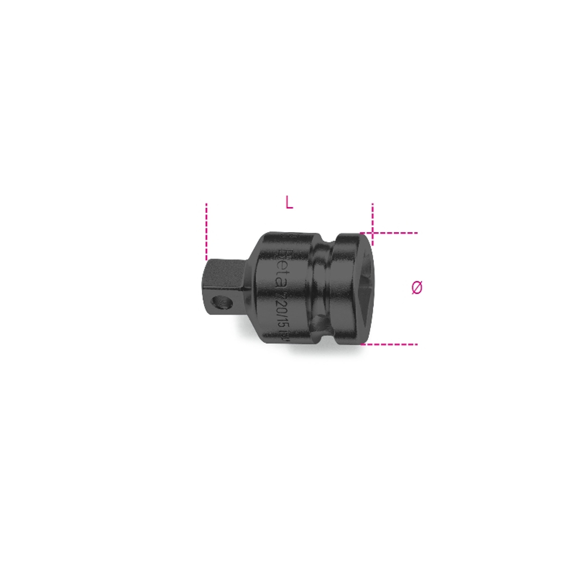 BETA Adaptador quadra f�mea de 1/2� para quadra macho de 3/8�