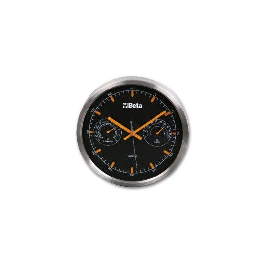 BETA Relgio com termmetro e higrmetro, 26 cm de dimetro
