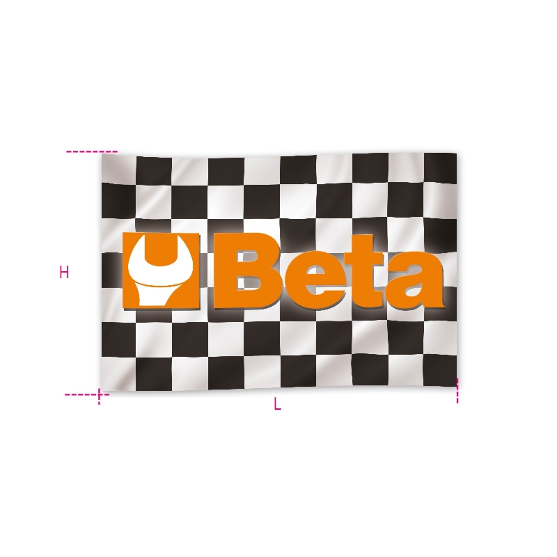 BETA Bandeira em nylon, com impressão em serigrafia 40 x 215 cm BETA Bandeira em nylon, com impressão em serigrafia 40 x 215 cm
