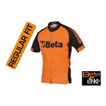 BETA Camisola de manga curta, tecido em microfibra respirvel, fecho eclair longo coberto, trs bols