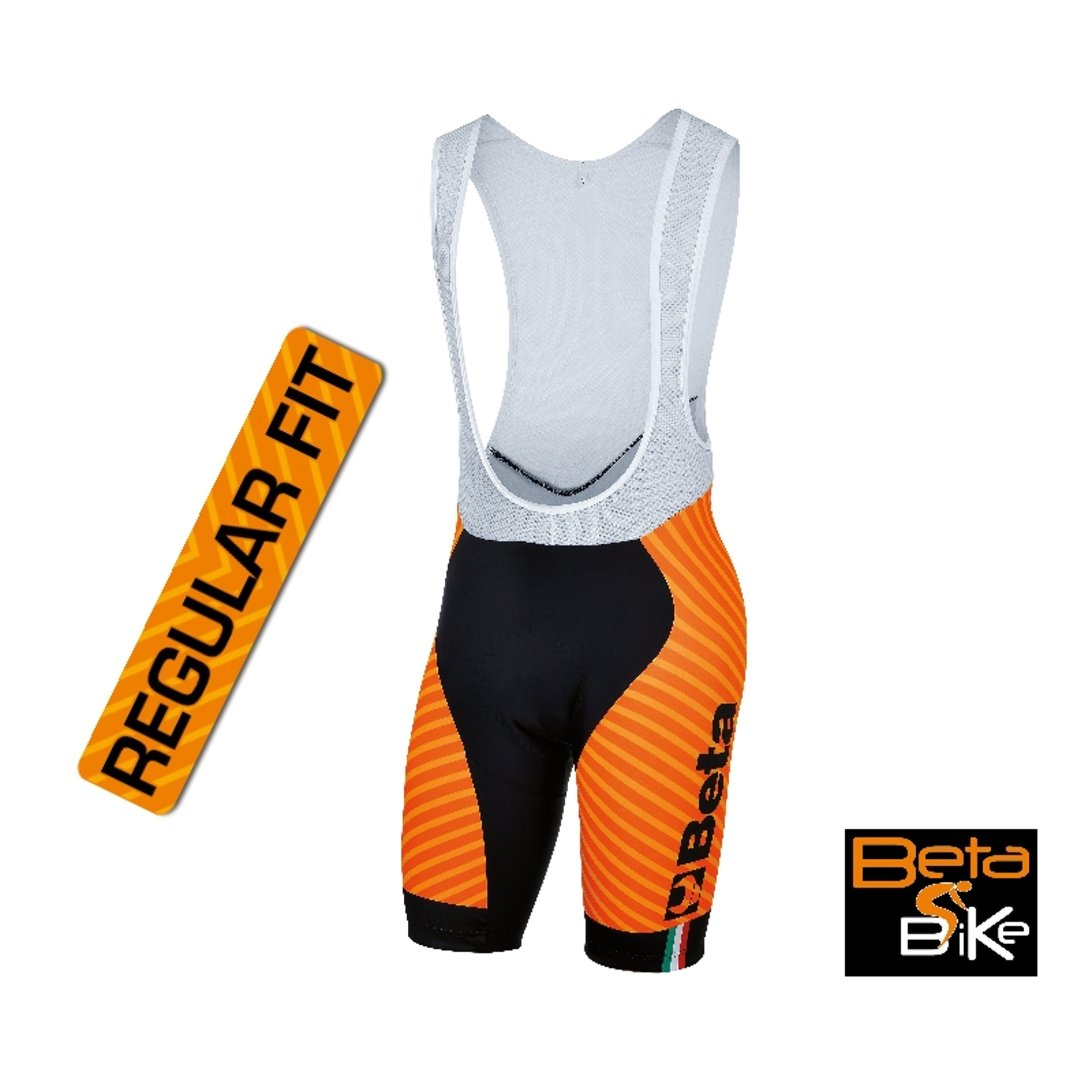 BETA Cal��es de ciclismo em lycra, el�stico em silicone na extremidade, das pernas, acolchoado de as