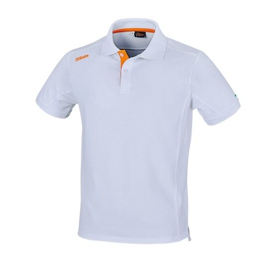 BETA Polo com dois botes, em algodo jersey, 200g/m2