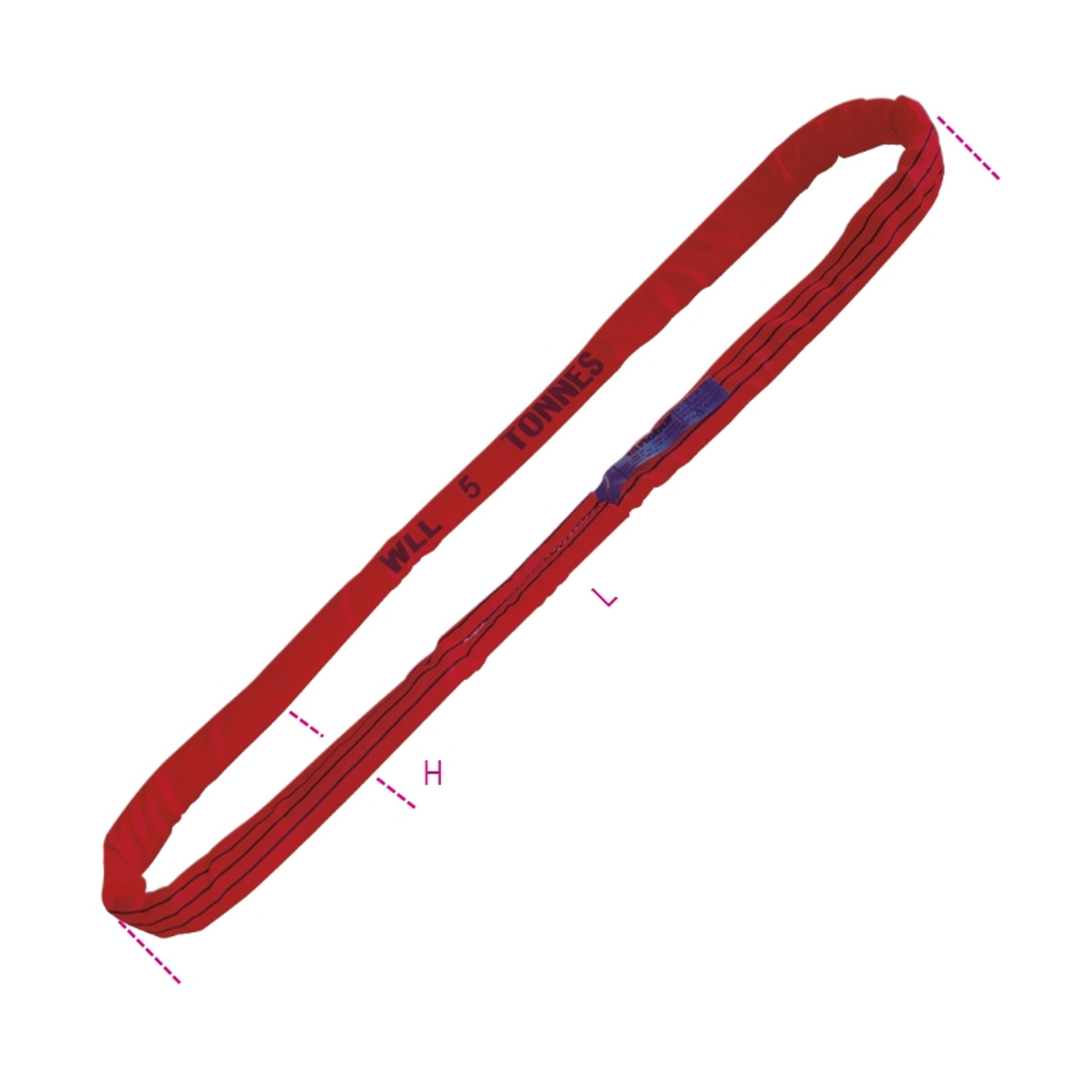 BETA Estropos redondos, vermelho, 5t cinta em poliester de elevada resistência (PES) BETA Estropos redondos, vermelho, 5t cinta em poliester de elevada resistência (PES)