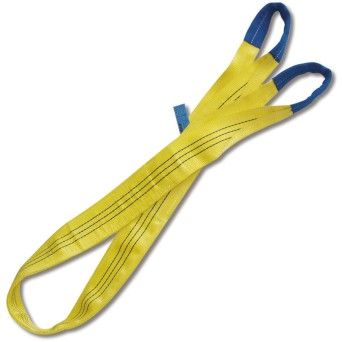 BETA Estropos de elevao, amarelo, 3t tecido duplo com olhais reforados, cinta em poliester de ele