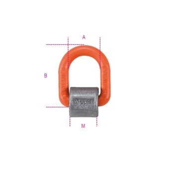BETA Suporte para elevao de carga, base simples, com molas de posicionamento, em liga de ao de el