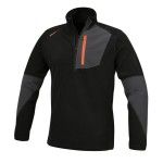 BETA Sweater em micropolar elstico, fecho curto de correr